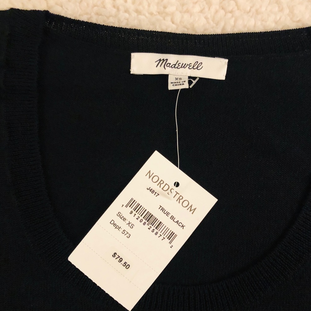 MADEWELL Southstar Wool Sweater True Black - Picture 7 of 7